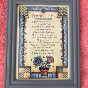 Gray Friendship Quote Framed Wall Art